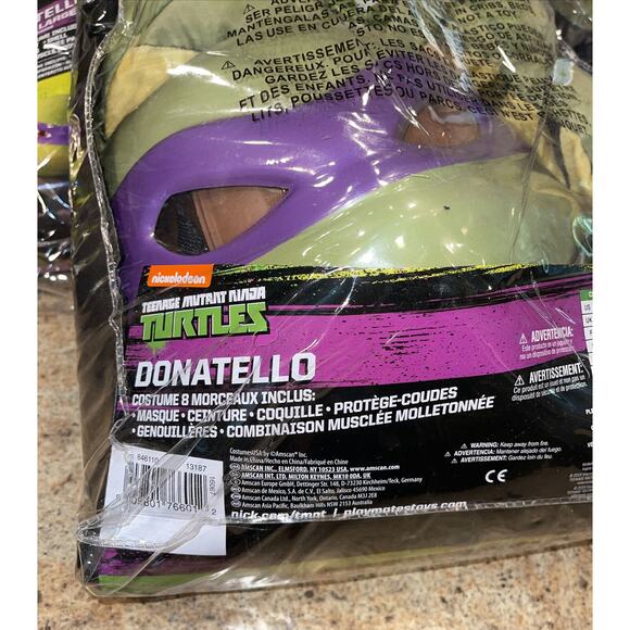 NIB! Teenage Mutant Ninja Turtles Donatello Child Halloween Costume Large 12-14 - Picture 7 of 7